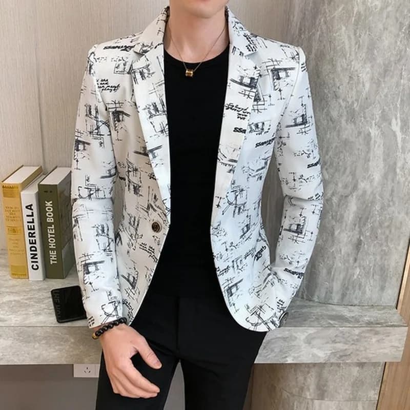 New Men Blazer Spring Fashion High Quality