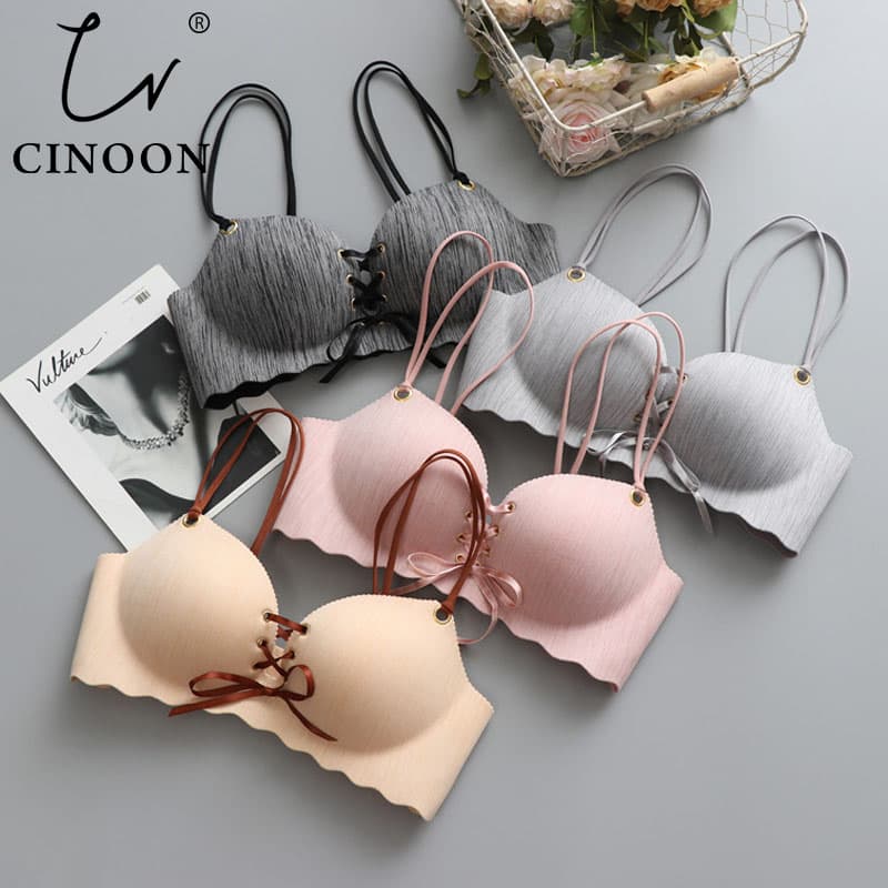 Push Up bra seamless women’s underwear Wire Free Female bra beauty back lingerie Ladies Brassiere