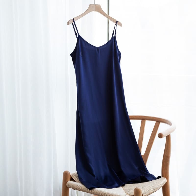 Fashion Women Dress Summer Spaghetti Satin Long Party Woman Sundress Midi Robe Female Clothing Plus Size S-4XL M30262