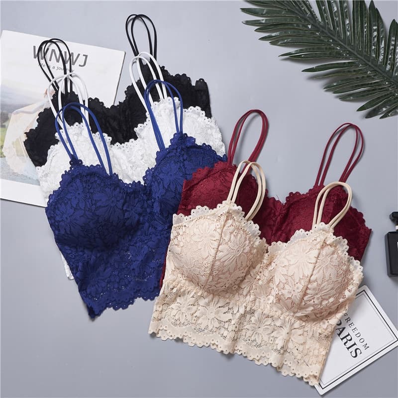Women Push Up Wireless Lace Bra