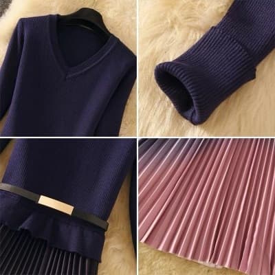 Women Elegant Gradient Dress