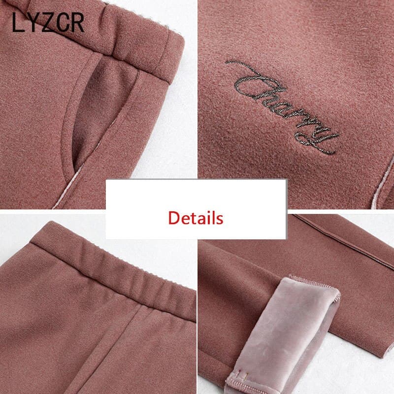 Women Winter Pants Thick Warm Vintage Autumn Thicken Trousers Harem Pants For Women Velvet Pants Capris
