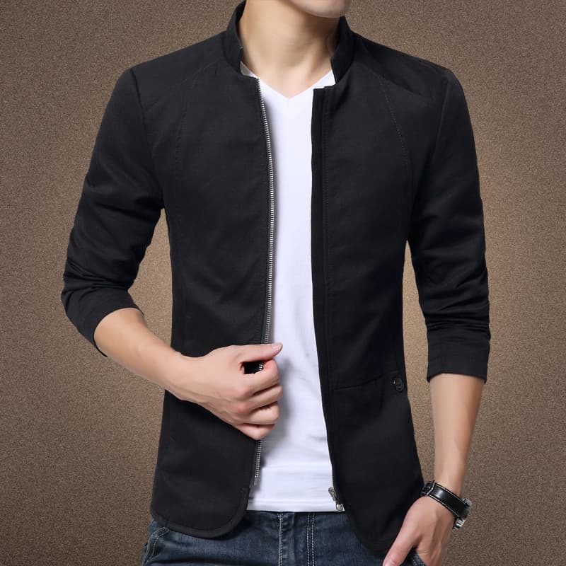 Stand Collar Men Jacket