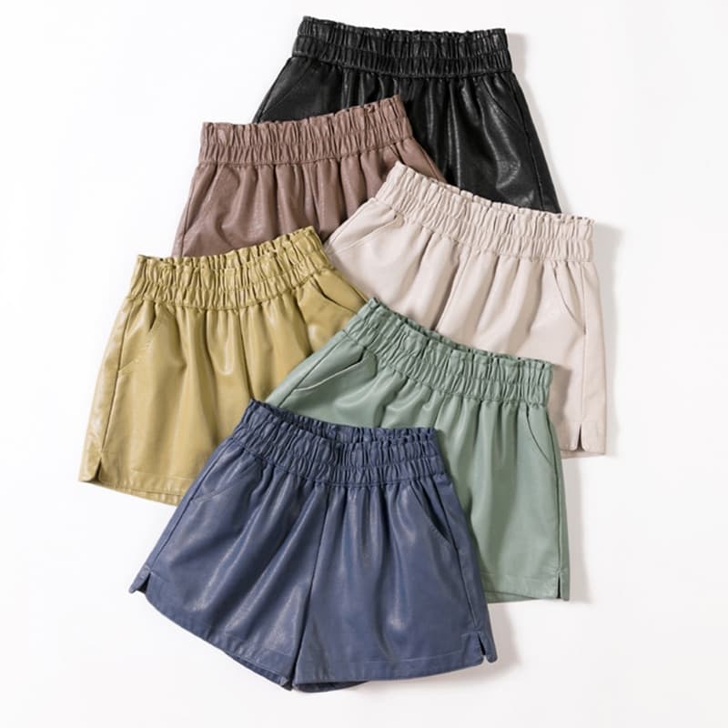 High Waist Wide Leg Biker Shorts