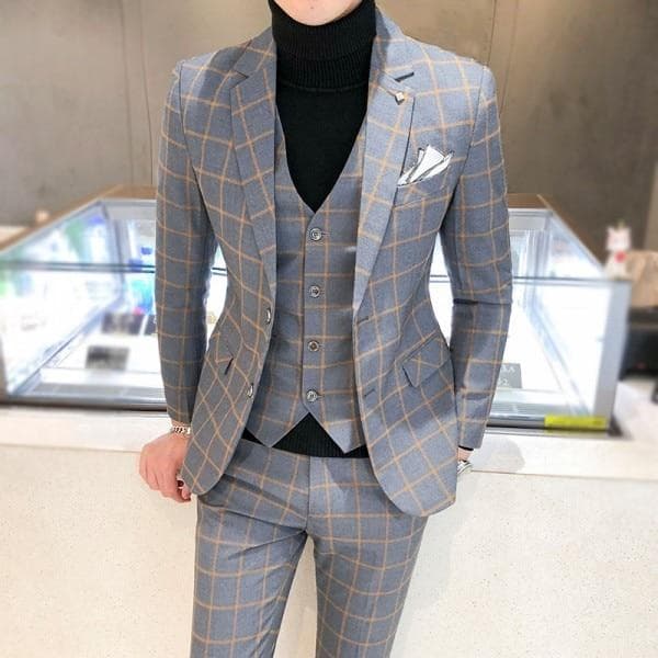 Men Luxury Slim Fit Dress Suit