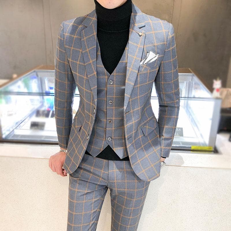 Men Luxury Slim Fit Dress Suit