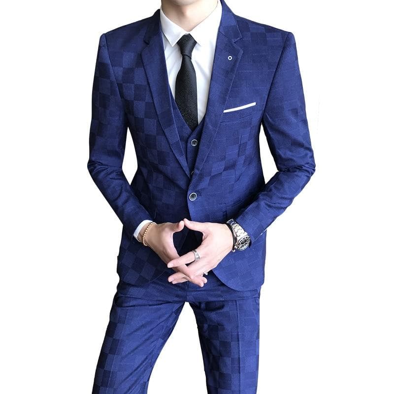 Men Slim Casual Dress Suit
