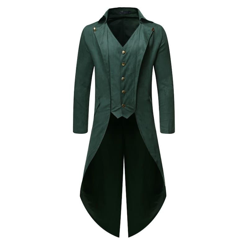 New Men Halloween Steampunk Gothic Jacket Victorian Tailcoat Vintage Costume Tuxedo Blazer Men DJ Club Cosplay Prom Suit Jacket Red