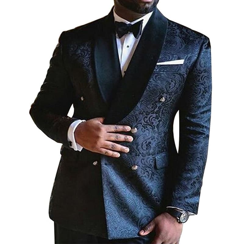 Floral Jacquard Men Suits