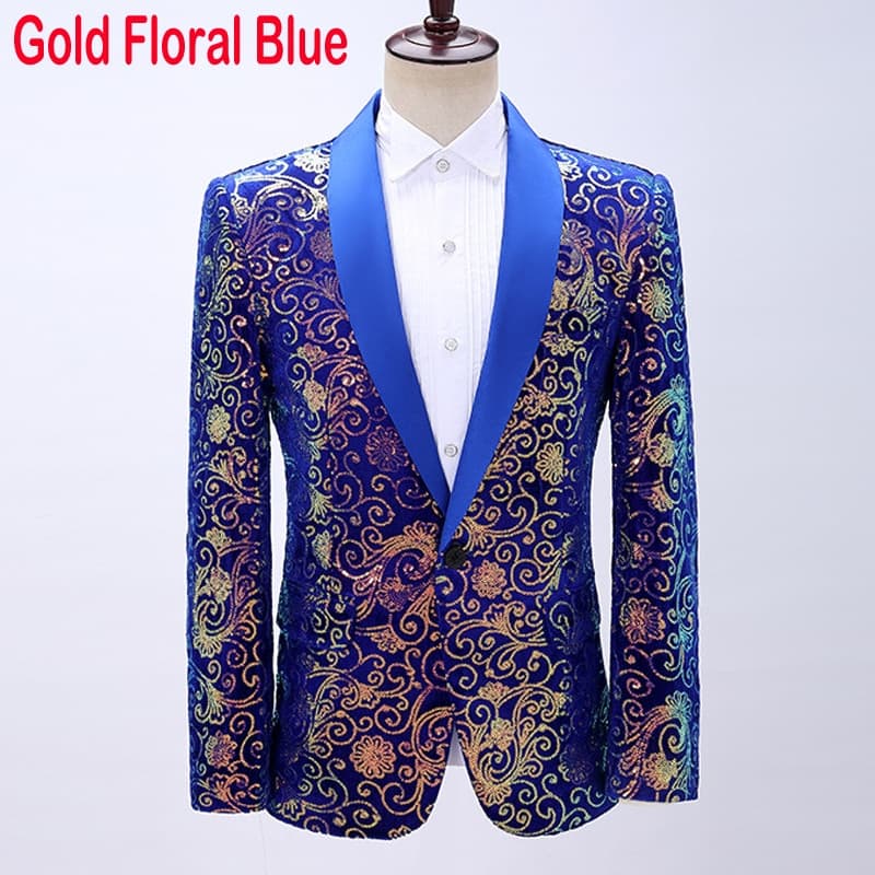 New Men One Button Dress Suit Shiny White Sequin Glitter Tuxedo Blazer Men Shawl Collar Jacket Mens Wedding Party Stage Clothes