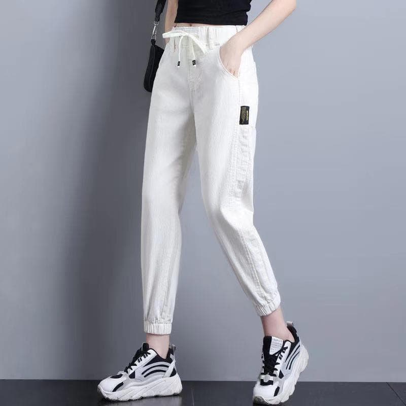 New Women Harem Pants Vintage High Waist Jeans Woman Ankle Length Mom Jeans Cowboy Denim Pants jeans for women jeans