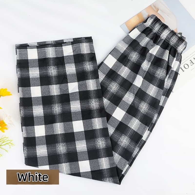 New Women Vintage Plaid Pants High Waist Wide Leg Straight Pant Loose Casual Female Trousers Wide Leg Pant Fashion Streetwear