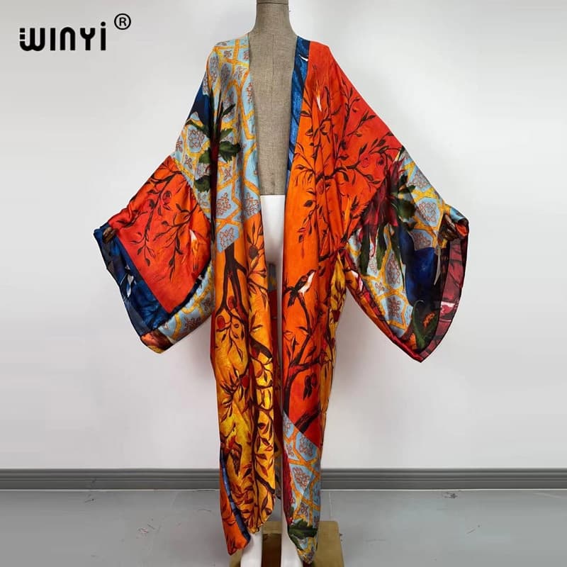 New Women Europe Bikini Sweet Lady Pink Boho Cardigan Stitch Cocktail Boho Maxi Holiday Batwing Sleeve Kimona