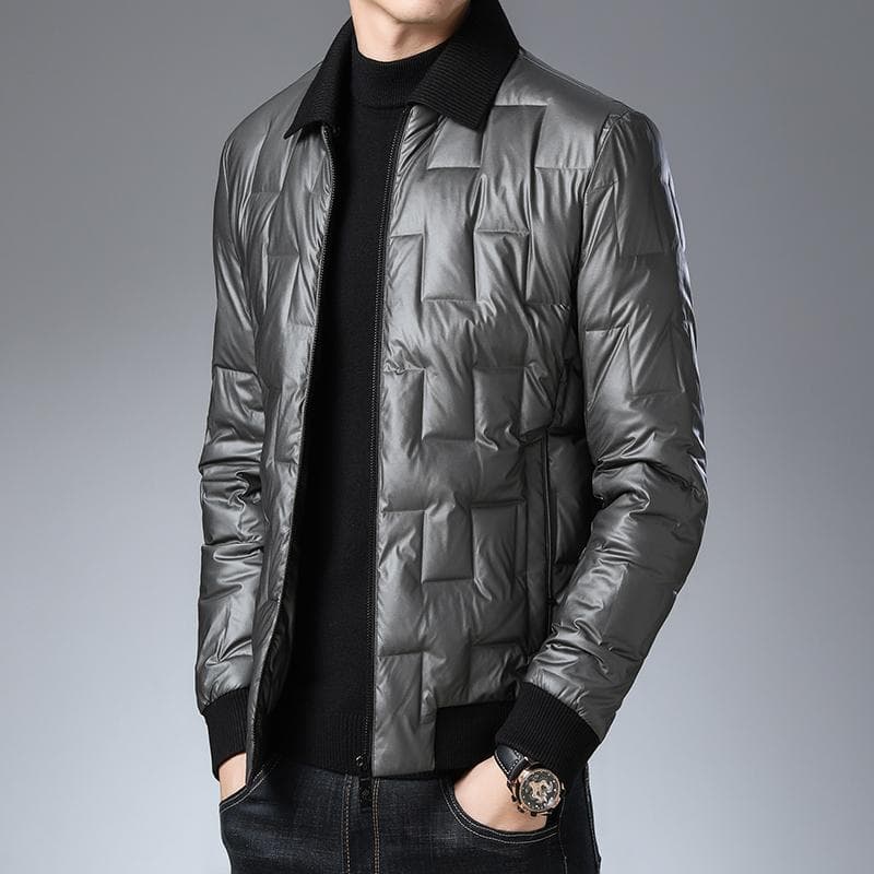 New Top Grade Casual Fashion Glossy Winter Warm Jacket Men Duck Down Windbreaker Puffer Coats Mens Clothing