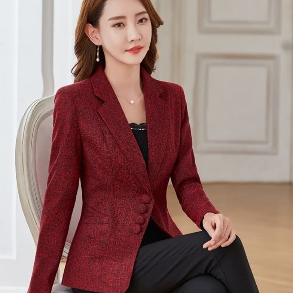 New Women Plus Size Blazers Jackets Work Office Lady Suit Slim Single Breasted Business Female Blazer Coats Formal 6XL Fashion