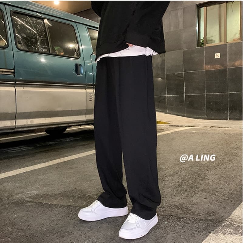 New Sweatpants Men Straight Harem Pants Male Korean Man Loose Casual Pants Streetwear Sport Trousers Men Joggers Oversize Sports