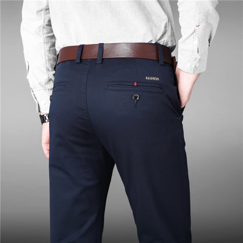 New Luxury Straight Business Casual Men Pants High Quality Designer Spring Autumn Elegant Male Leisure Long Formal Trousers