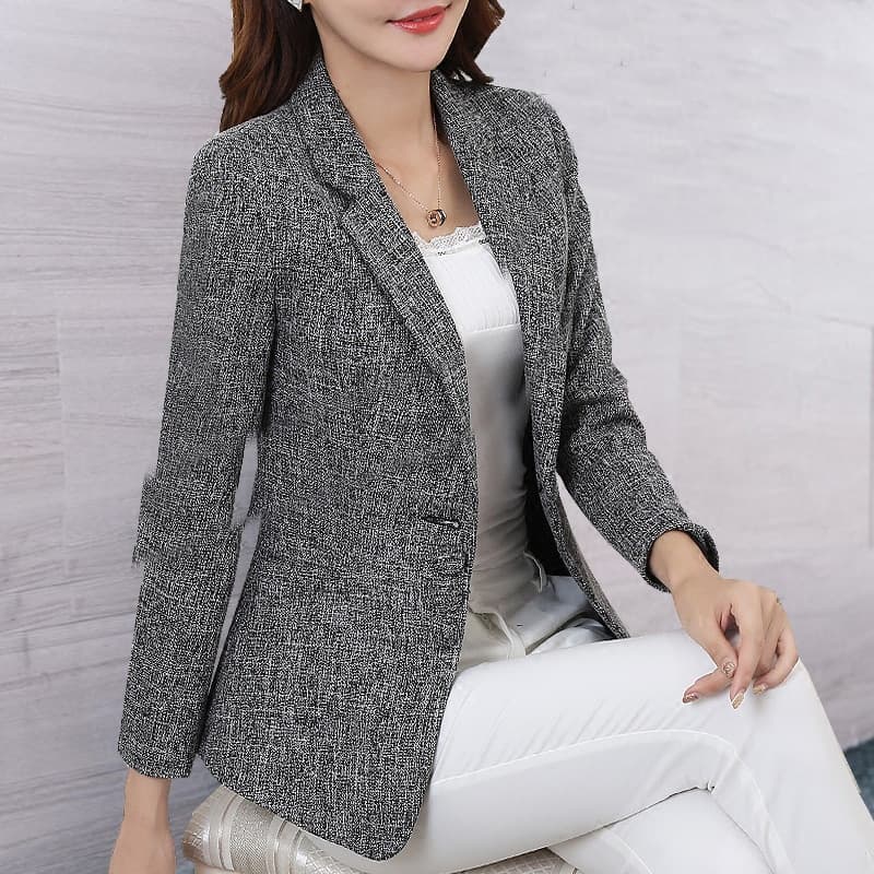 New Women Plus Size Blazers Jackets Work Office Lady Suit Slim Single Breasted Business Female Blazer Coats Formal 6XL Fashion