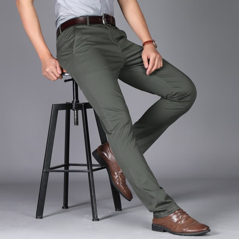 New Men Suit Pants Casual Office High Quality Cotton Trousers Business Pants For Men Wedding Party Dress Social Trousers Men Pants