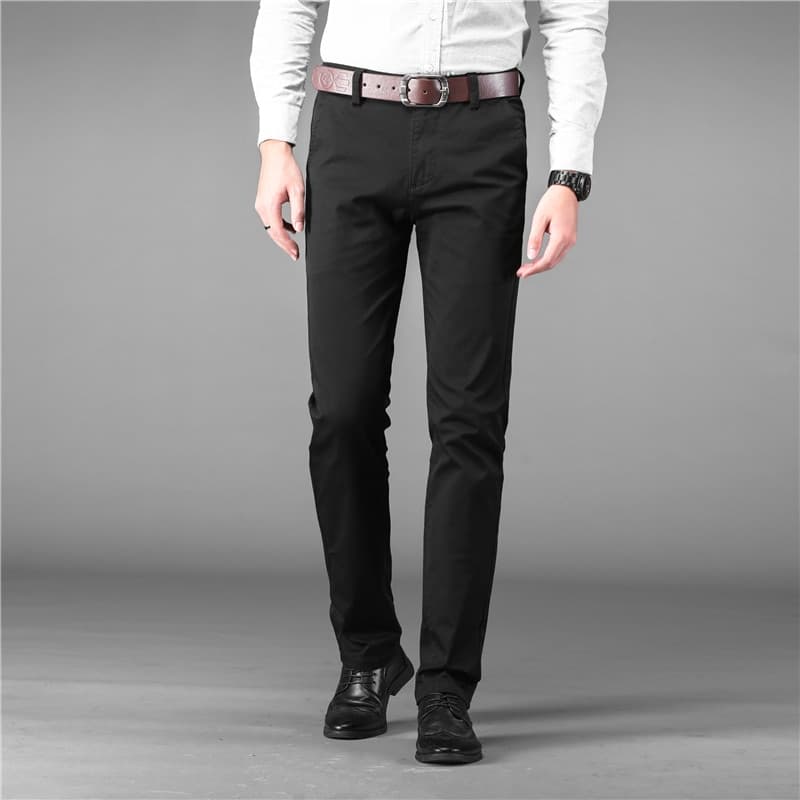 New Luxury Straight Business Casual Men Pants High Quality Designer Spring Autumn Elegant Male Leisure Long Formal Trousers