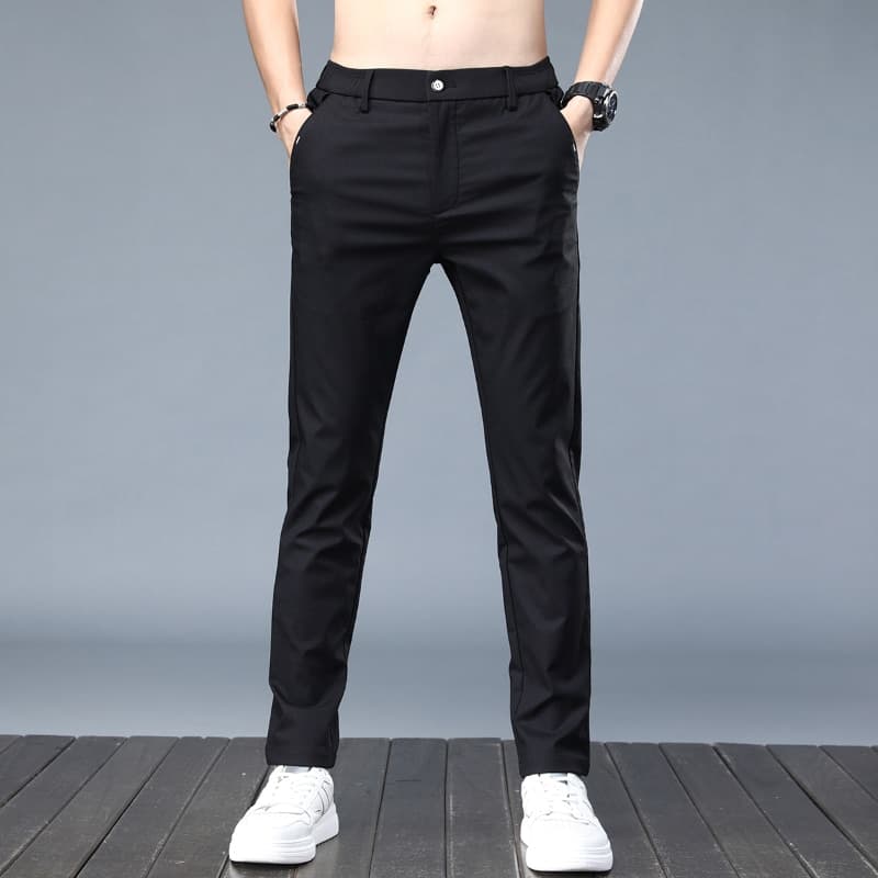 New Men Daily Casual Pants Slim Straight Breathable Stretch Trousers for Men Spring Autumn Streetwear Khaki Joggers Pants Male 28-38