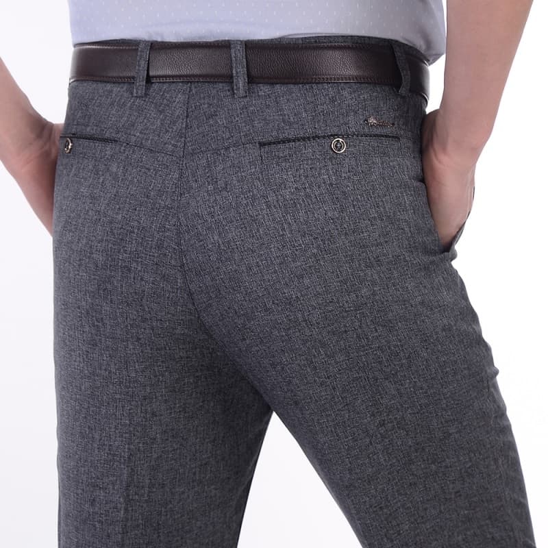 New Design Autumn Men Casual Pants Thick Loose Male Pant High Waist Straight Trousers Business Fashion Pants Man Plus Size 29-40