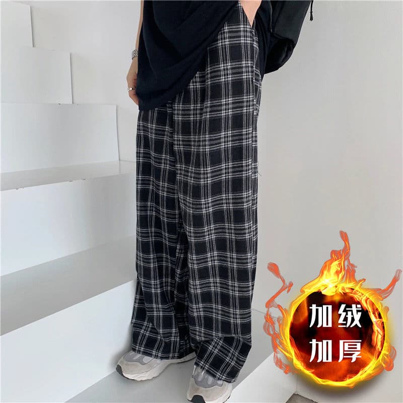 New Summer Winter Plaid Pants Men S 3XL Casual Straight Trousers for Male Female Harajuku Hip Hop Pants