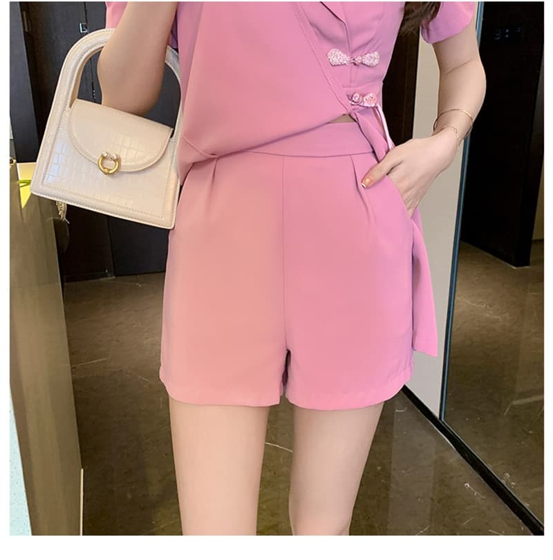 New Summer New Elegant Blazer Dress Outfits Bodycon Puff Sleeve Split Dress and Shorts Two Piece Set Suits Female Retro Outfits