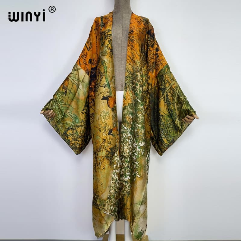 New Women Europe Bikini Sweet Lady Pink Boho Cardigan Stitch Cocktail Boho Maxi Holiday Batwing Sleeve Kimona