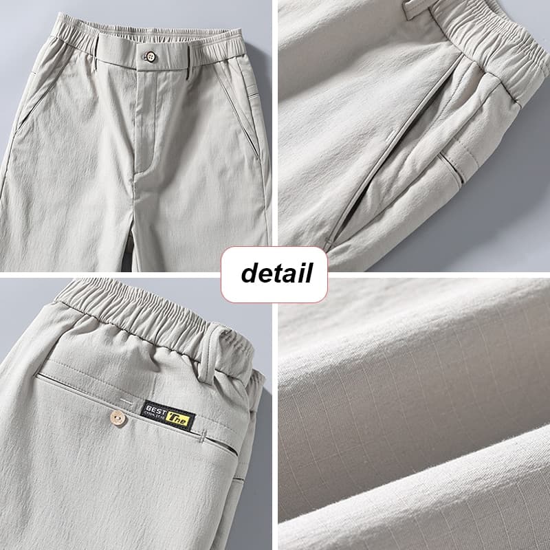 New Men Daily Casual Pants Slim Straight Breathable Stretch Trousers for Men Spring Autumn Streetwear Khaki Joggers Pants Male 28-38