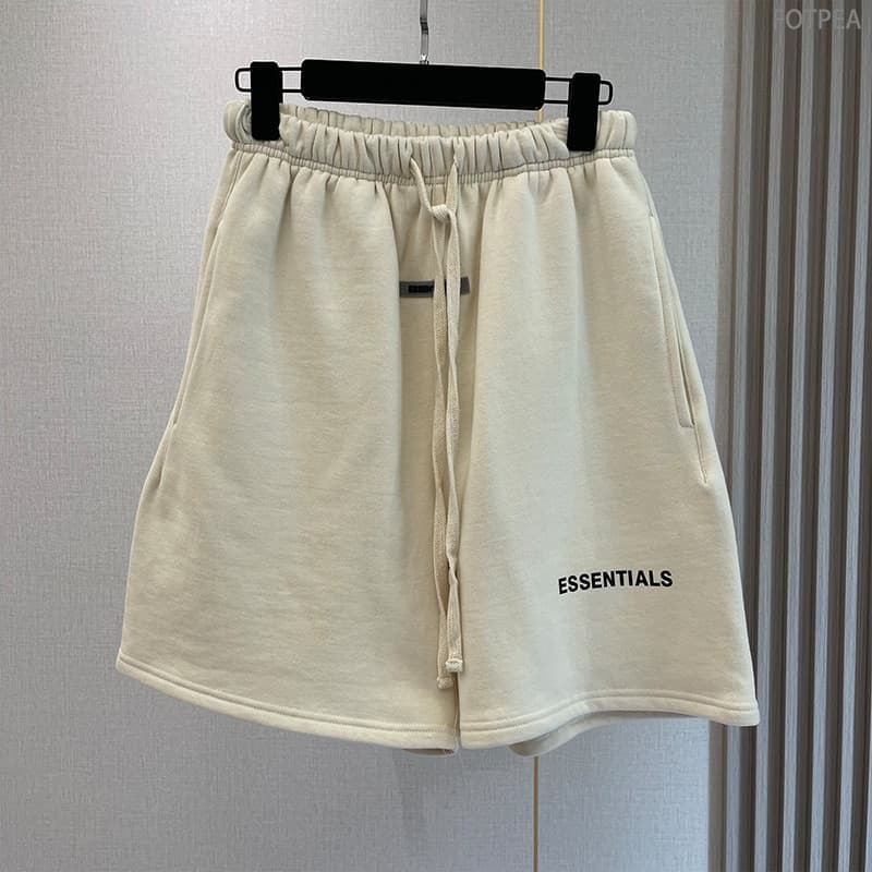 New Men Essentials Summer Shorts Reflective Letter Streetwear Hip Hop Quick Drying And Breathable Cotton Sports Shorts