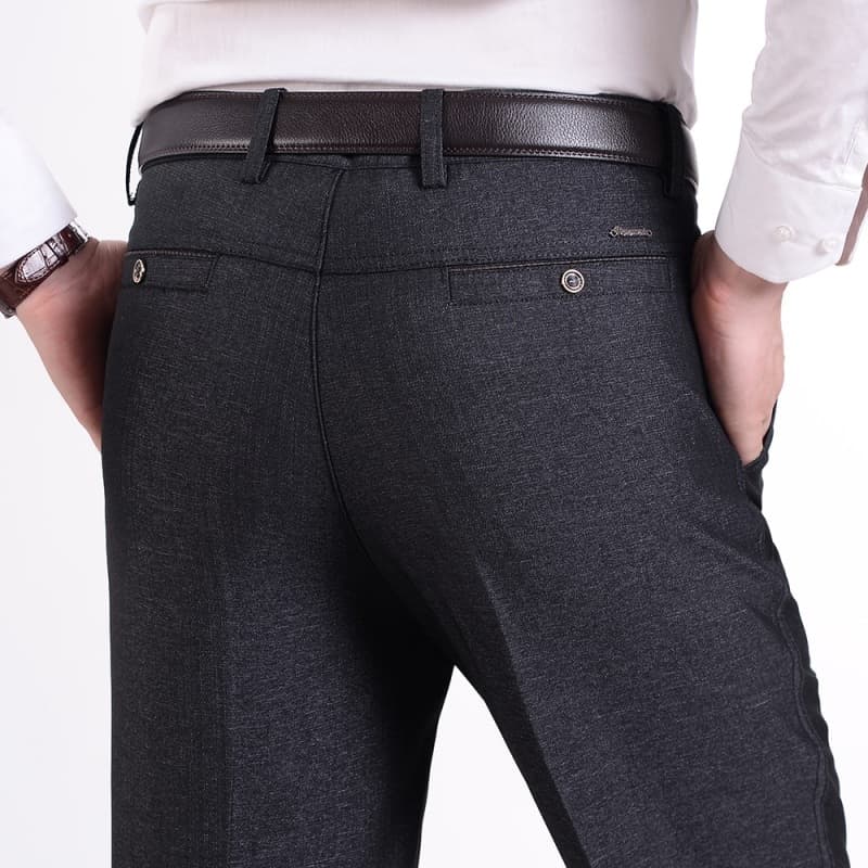 New Design Autumn Men Casual Pants Thick Loose Male Pant High Waist Straight Trousers Business Fashion Pants Man Plus Size 29-40