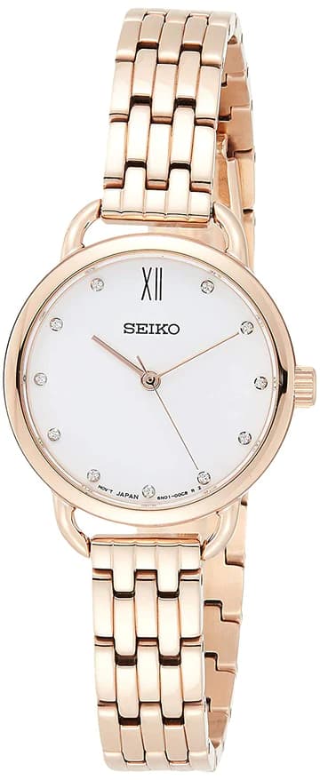 SEIKO ANALOG QUARTZ DIAMOND ACCENT – SUR698P1 LUXURY WATCH FOR WOMEN