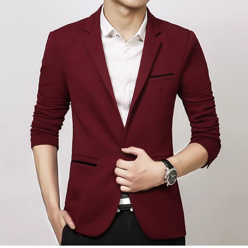 New Men Casual Blazer Autumn New Fashion Slim Business Suit Coat Gentleman High-quality Men’s Clothing