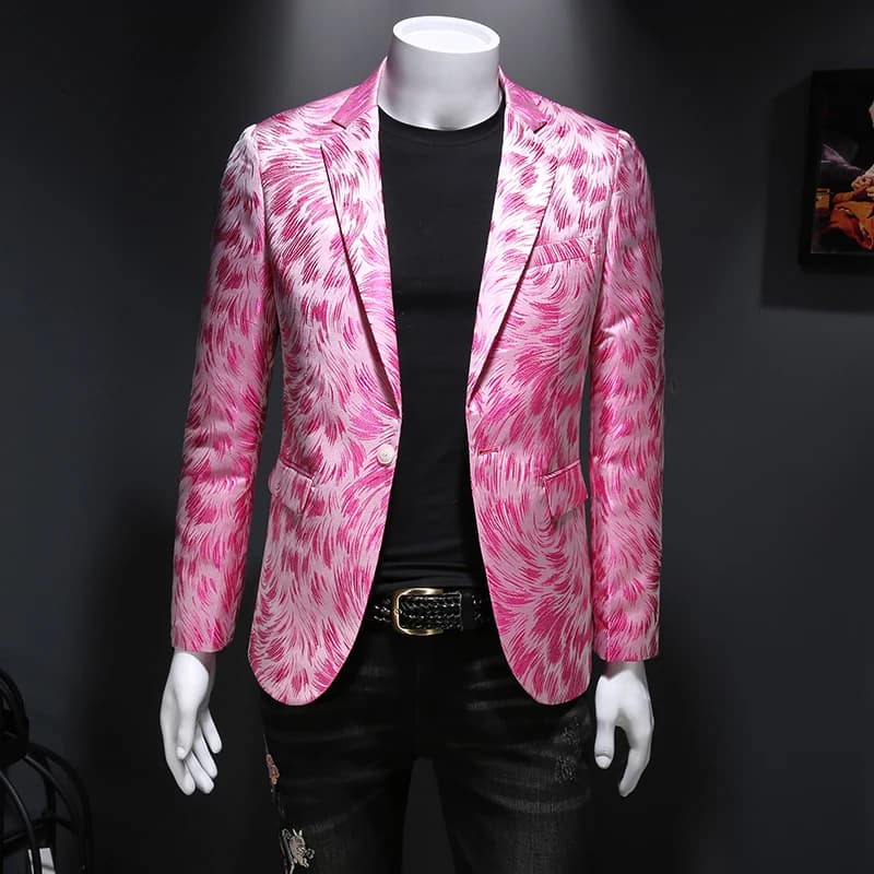 New Men Blazer Homme Stage Outfit