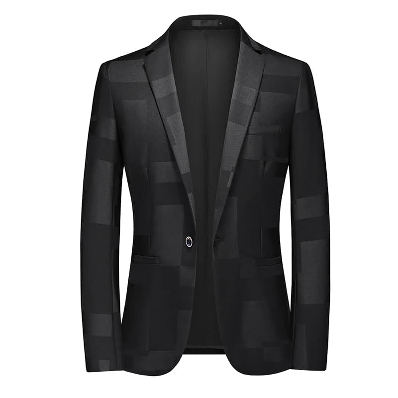 New Men Business Social Summer Single breasted Thin Dress Jacquard Blazers