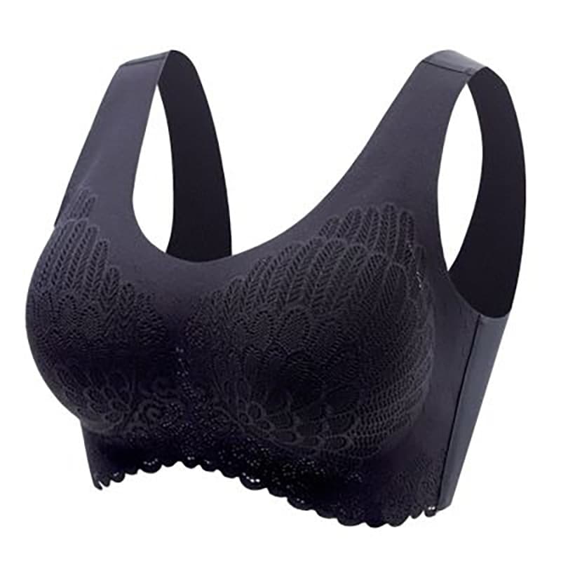 Plus Size Bra 3XL4XL Seamless Bras For Women Underwear Lace Brassiere Push Up Bralette With Pad Vest Top Bra