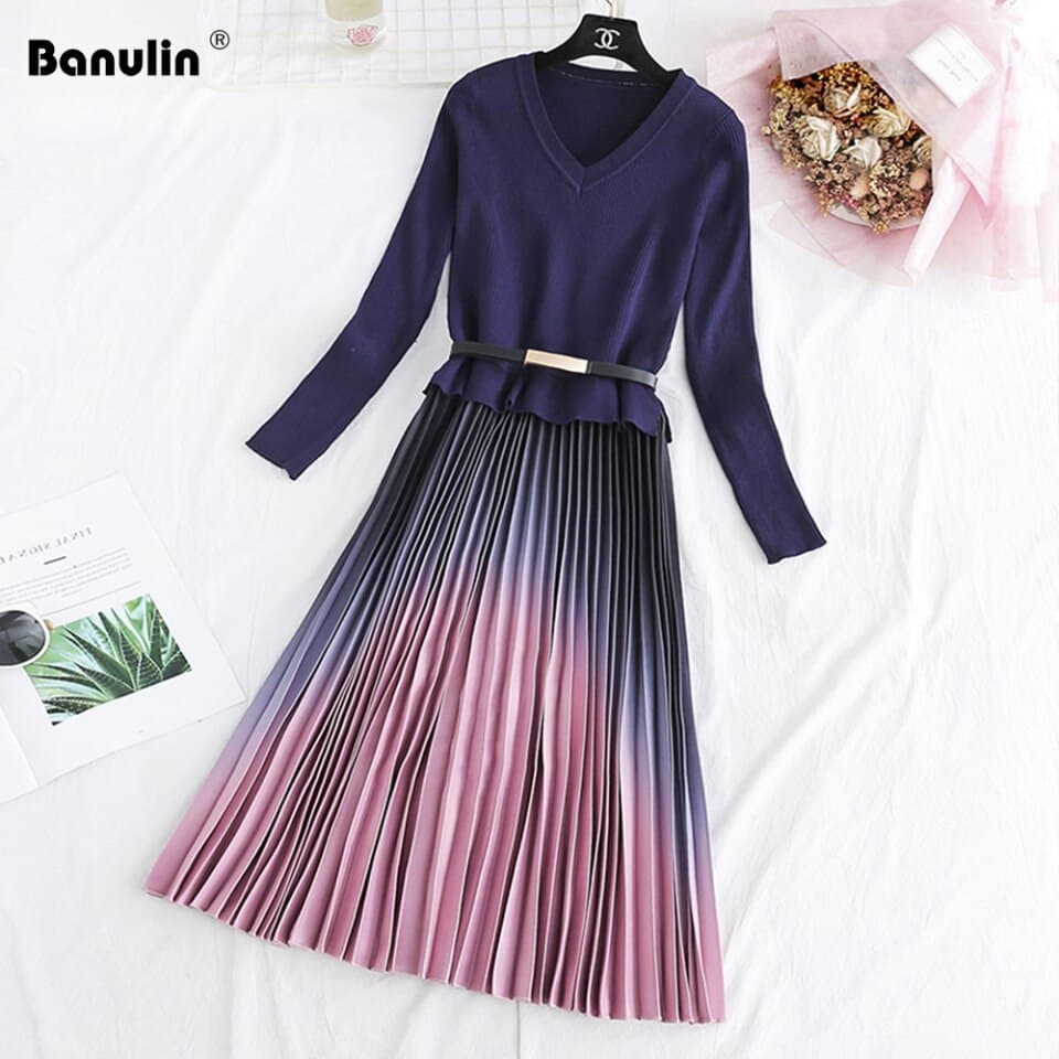 Pink Pleated Dress