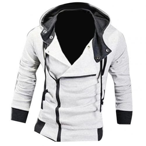 Men Plus Size Sweatshirt Jackets Autumn Casual Fleece Coats Solid Color Mens Sportswear Stand Collar Sliming Jackets