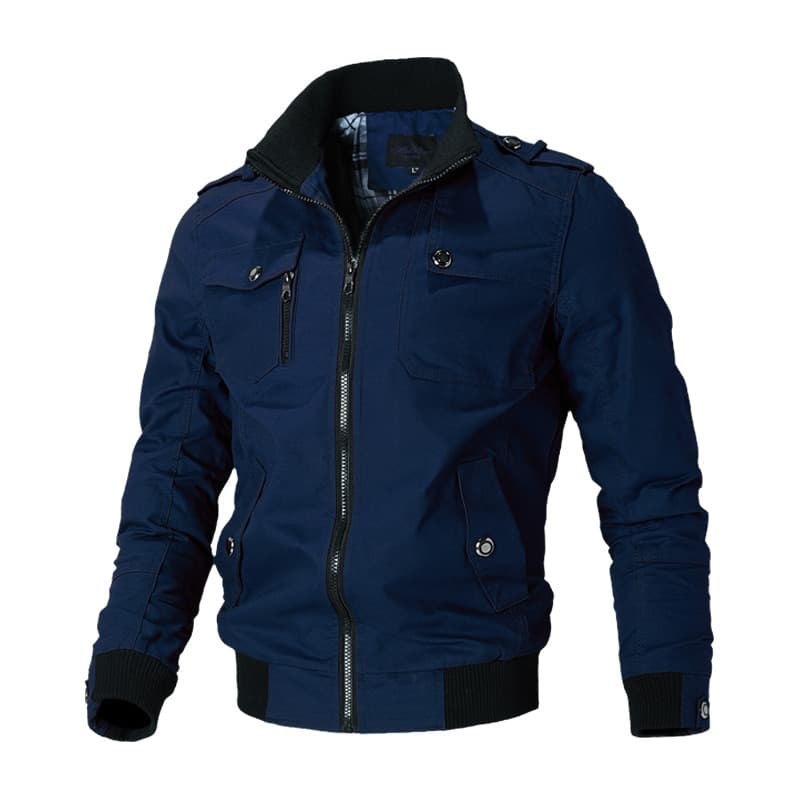 Men Bomber Jacket Fashion Casual Windbreaker Jacket Coat Spring Autumn New Hot Outwear Stand Slim Military Jacket Mens
