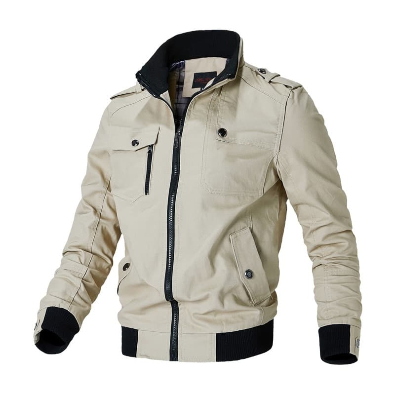 Men Bomber Jacket Fashion Casual Windbreaker Jacket Coat Spring Autumn New Hot Outwear Stand Slim Military Jacket Mens