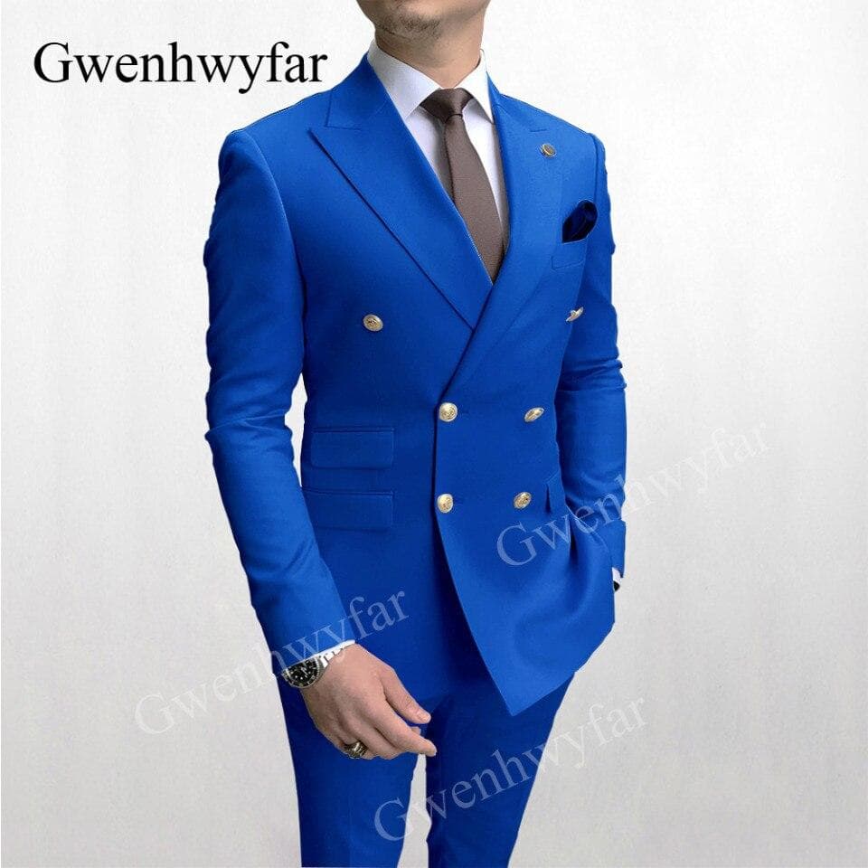 Men Double Breasted Dress Suit