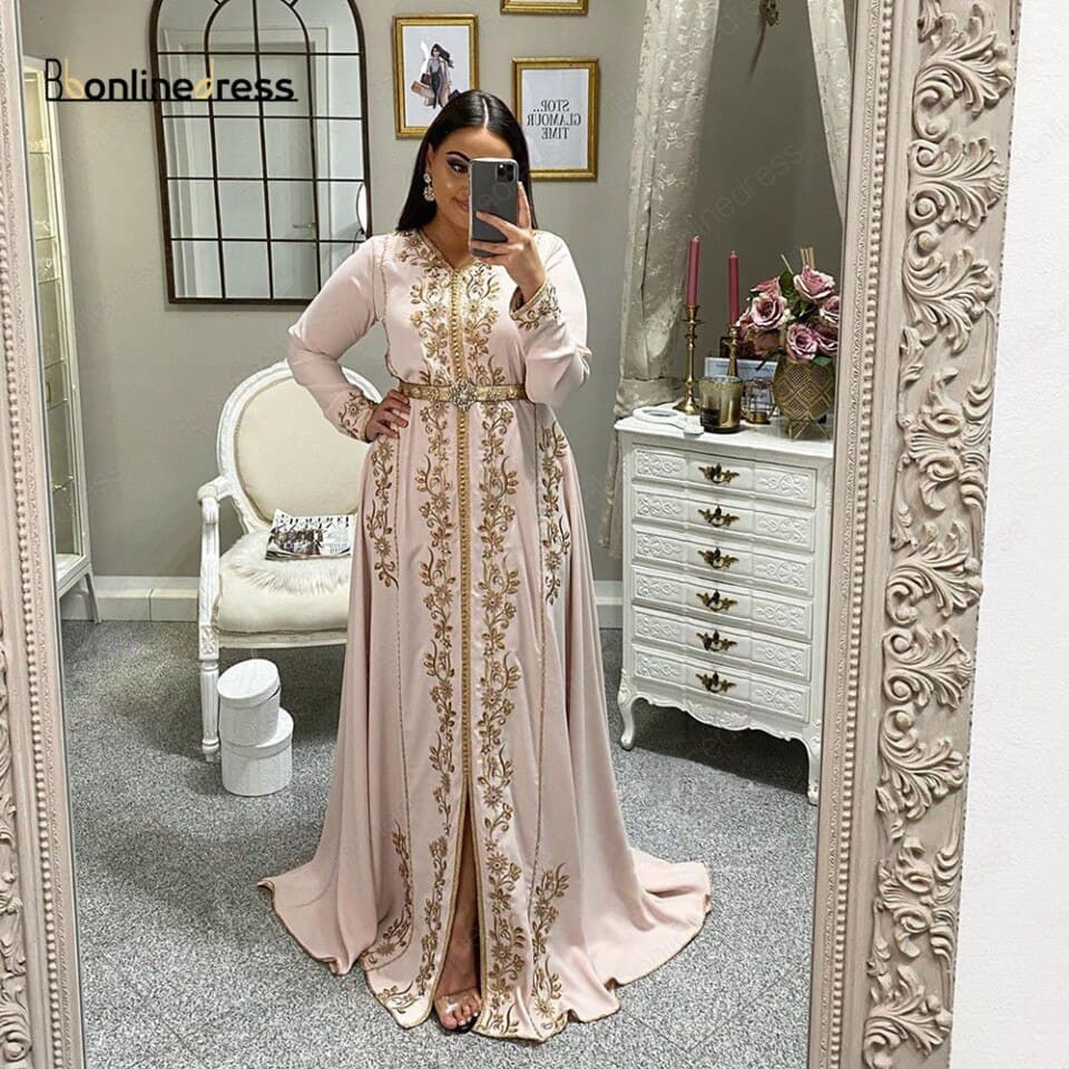 Women Moroccan Kaftan Evening Dress