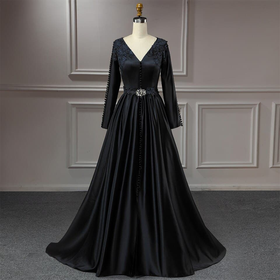New Women Moroccan Caftan Evening Dresses Satin A Line Sleeves White Elegant Long Wedding Kaftan Marocain De Marriage