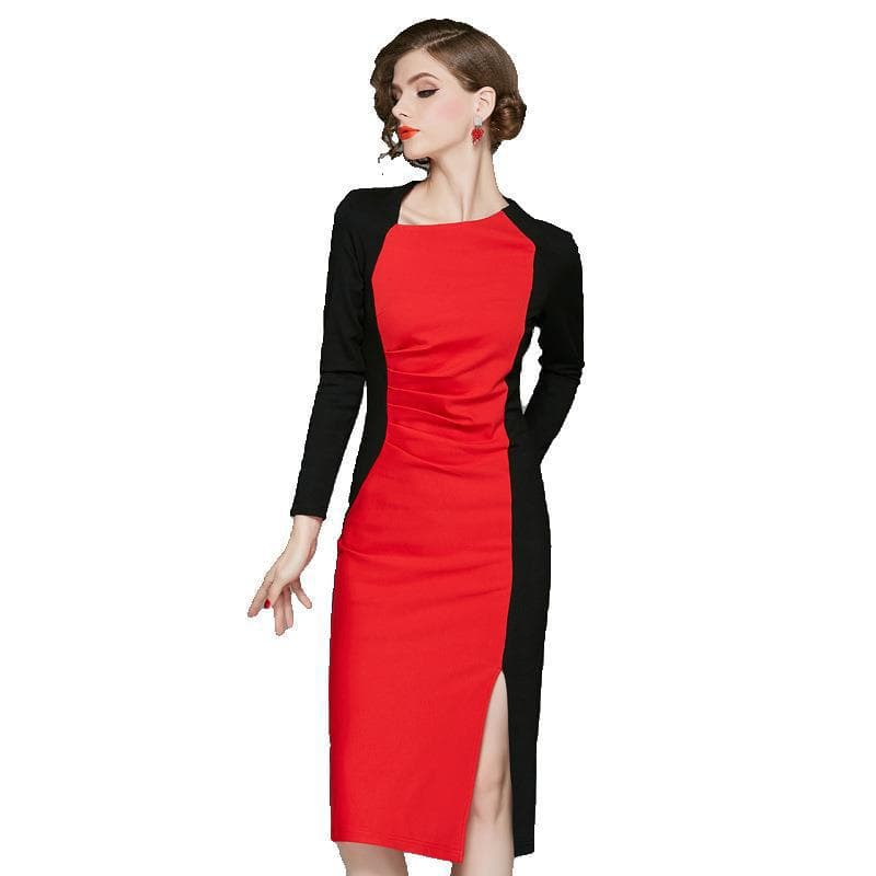 Women Spring High End Retro Dresses