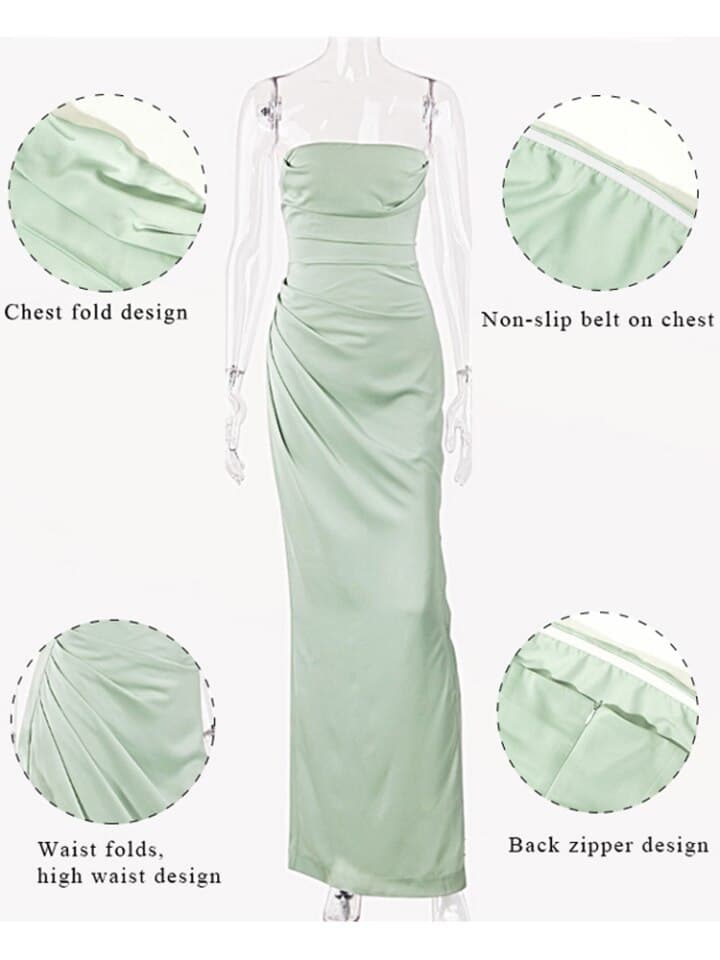 New Women Sexy Off Shoulder Maxi Dress Sleeveless Backless Side Split Long Dress Spring Summer Lady Vestido
