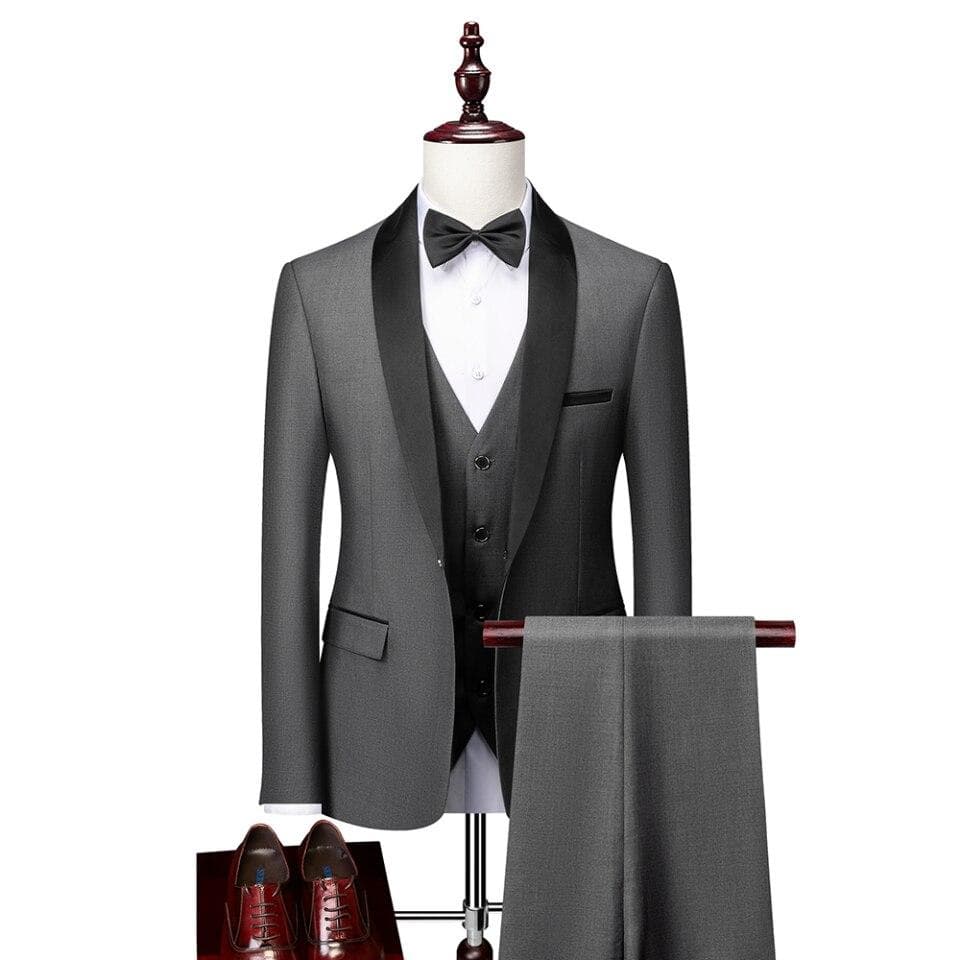 Men Formal Slim Fit Dress Suit Skinny