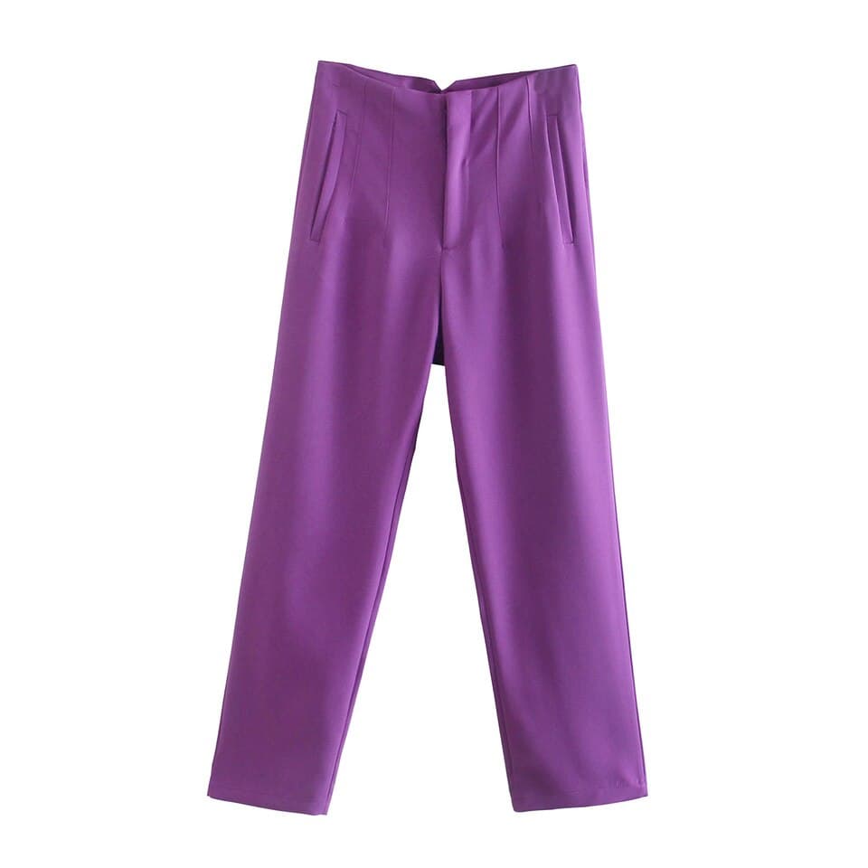 New Women Office Wear Pants Beige Black Pants For Women High Waist Streetwear Y2k Pants Spring Fashion Woman Trousers