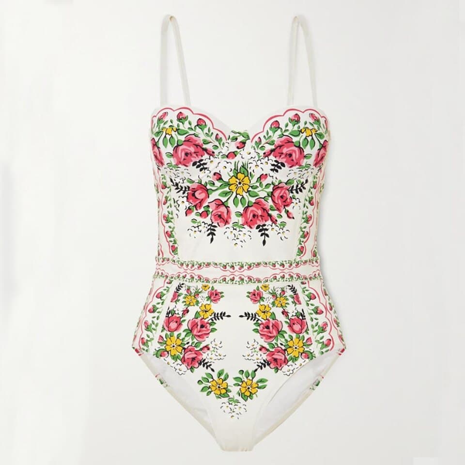 New Women One Piece Swimsuit with Skirt Cover Up Luxury Bikini Designer Bathing Suit Vintage Sinwear Surf Wear Summer