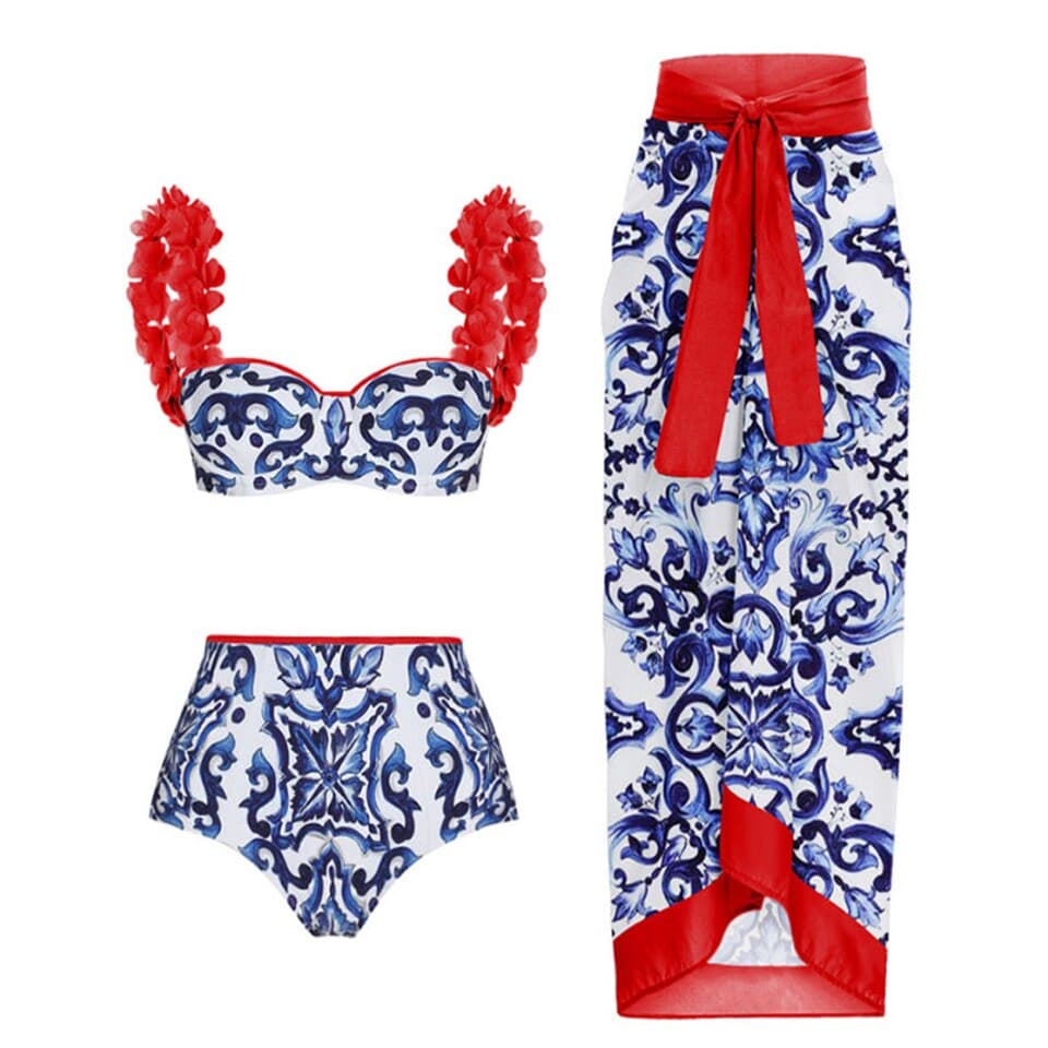 New Women Swimwear One Piece Luxury Swimsuit with Skirt Bikini Backless Beach Dress Designer Bathing Suit Summer Surf Wear